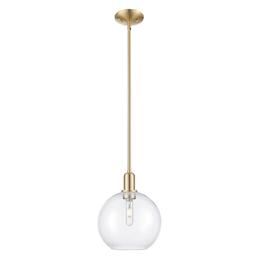 Innovations Athens 10in 1-Light Mini Pendant | Industrial Champagne Bronze Steel and Clear Glass | Kitchen Island & Dining Room | Model 716-1S-CB-G122-10