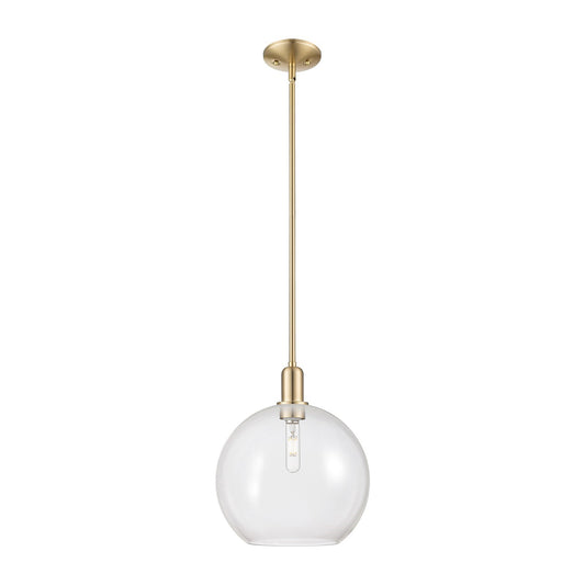 Innovations Athens 12in 1-Light Mini Pendant | Industrial Champagne Bronze Steel and Clear Glass | Kitchen Island & Dining Room | Model 716-1S-CB-G122-12