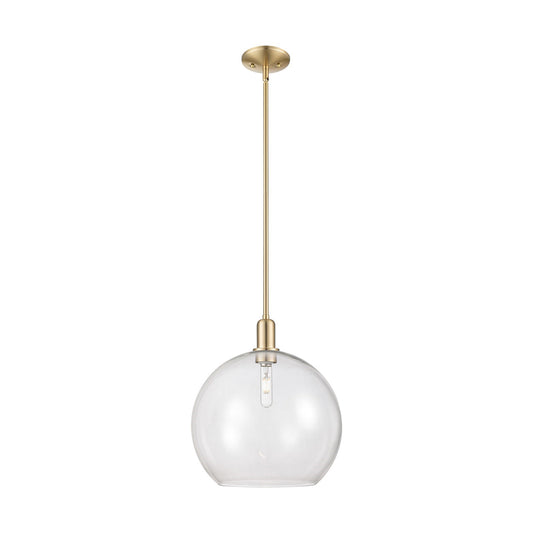 Innovations Athens 14in 1-Light Mini Pendant | Industrial Champagne Bronze Steel and Clear Glass | Kitchen Island & Dining Room | Model 716-1S-CB-G122-14