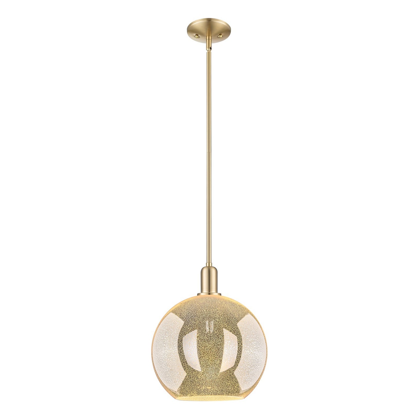 Innovations Athens 12in 1-Light Mini Pendant | Industrial Champagne Bronze Steel and Mercury Glass | Kitchen Island & Dining | Model 716-1S-CB-G128-12