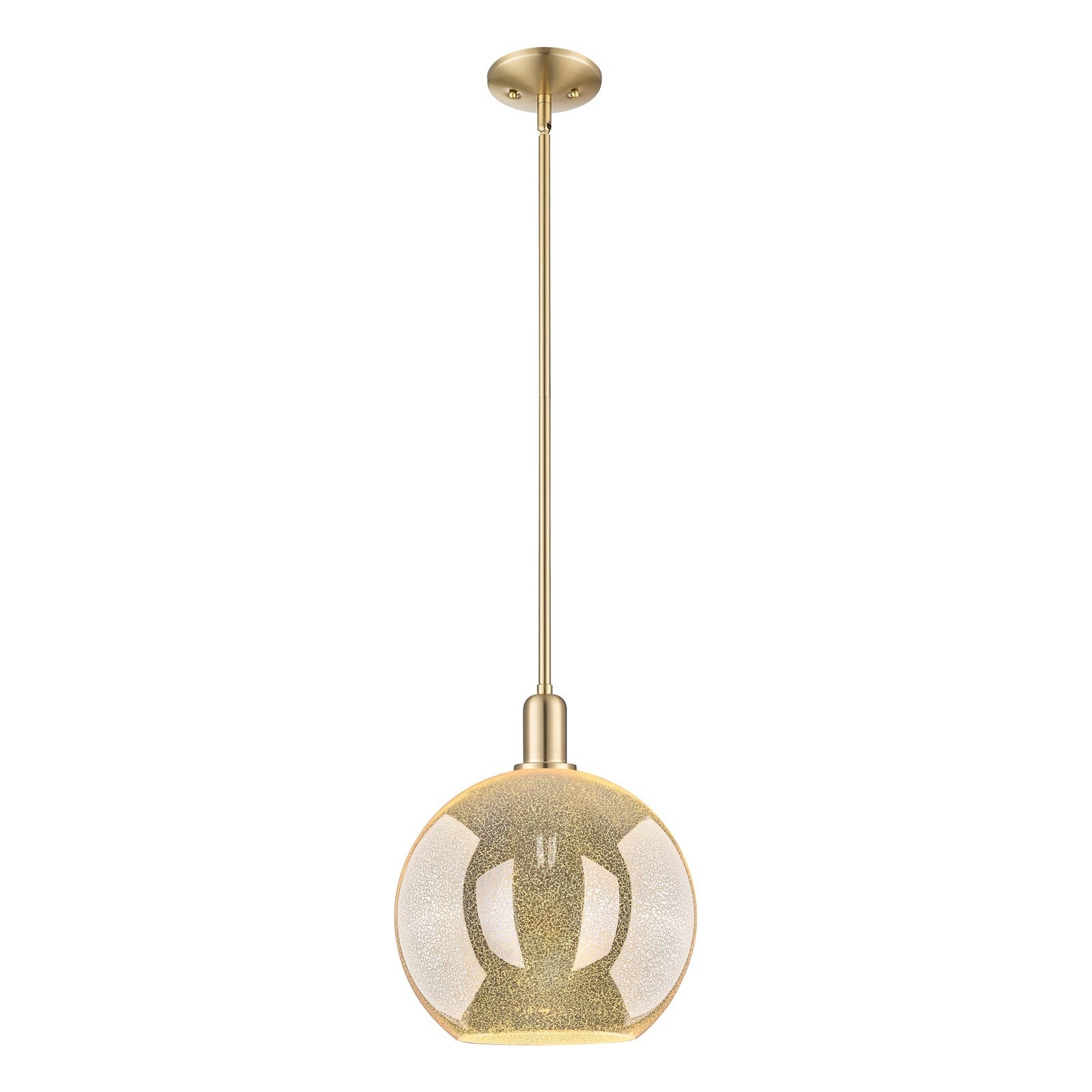 Innovations Athens 12in 1-Light Mini Pendant | Industrial Champagne Bronze Steel and Mercury Glass | Kitchen Island & Dining | Model 716-1S-CB-G128-12