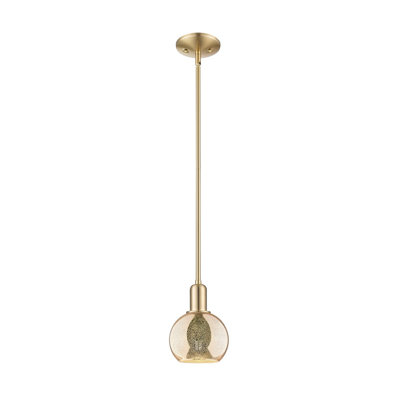 Innovations Athens 6in 1-Light Mini Pendant | Industrial Champagne Bronze Steel and Mercury Glass | Kitchen Island & Dining Room | Model 716-1S-CB-G128-6
