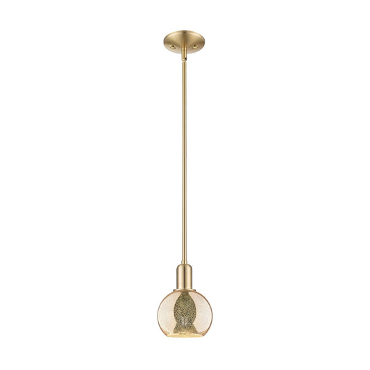 Innovations Athens 6in 1-Light Mini Pendant | Industrial Champagne Bronze Steel and Mercury Glass | Kitchen Island & Dining Room | Model 716-1S-CB-G128-6
