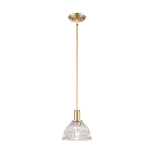 Innovations Arietta 8in 1-Light Mini Pendant | Industrial Champagne Bronze Steel and Clear Glass | Kitchen Island & Dining Room | 8 | Model 716-1S-CB-G422
