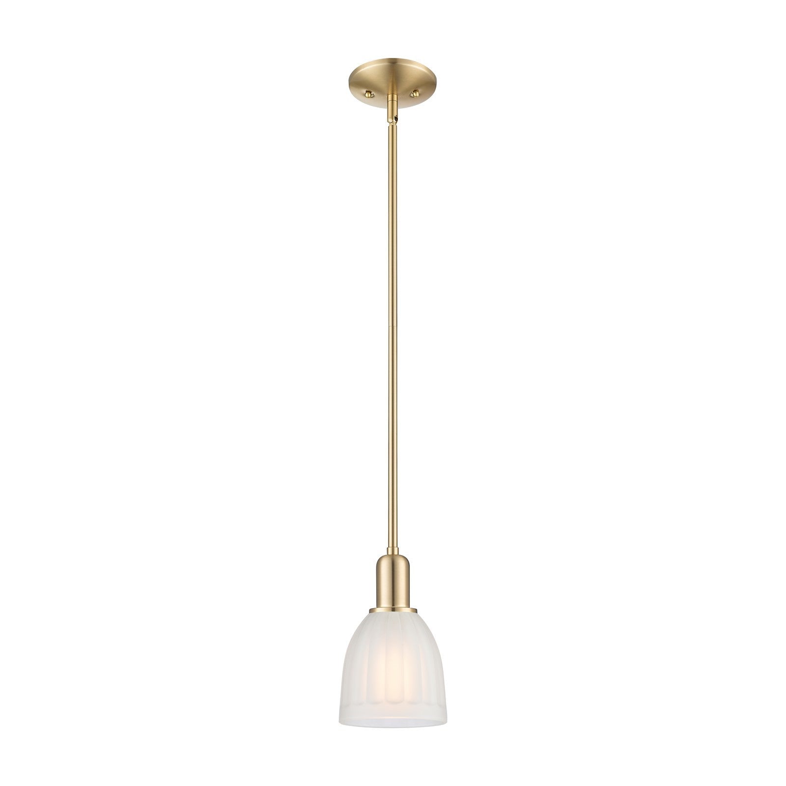 Innovations Brookfield 6in 1-Light Mini Pendant | Industrial Champagne Bronze Steel and White Frosted Glass | Kitchen Island | 5.75 | Model 716-1S-CB-G441
