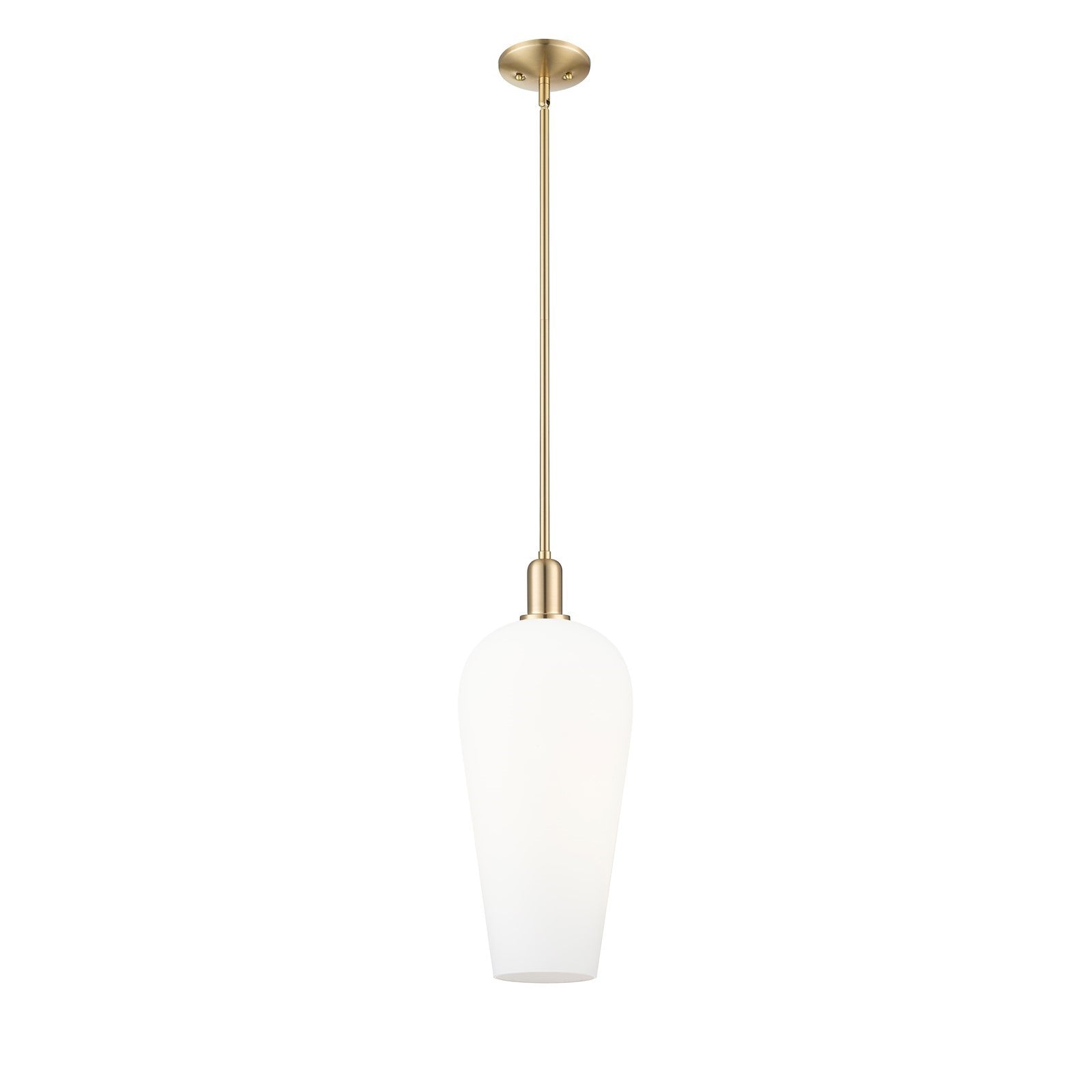 Innovations Chelsea 8in 1-Light Mini Pendant | Industrial Champagne Bronze Steel and White Glass | Kitchen Island & Dining Room | Model 716-1S-CB-G456-8WH