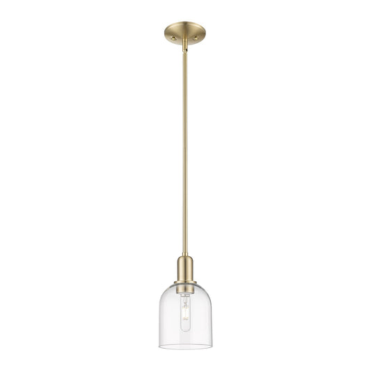 Innovations Bella 6in 1-Light Mini Pendant | Industrial Champagne Bronze Steel and Clear Glass | Kitchen Island & Dining Room | Model 716-1S-CB-G558-6CL