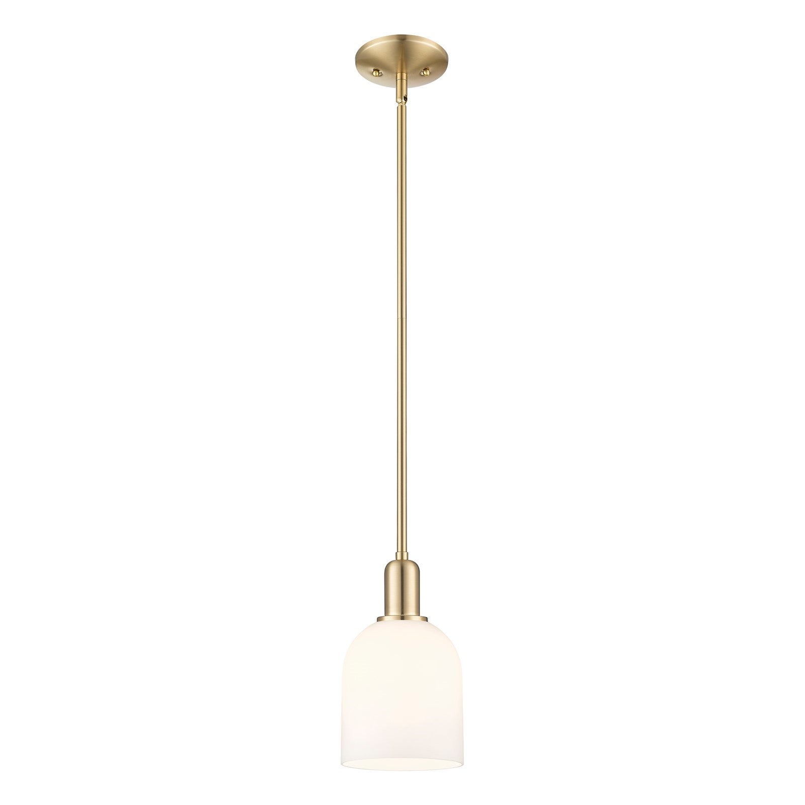 Innovations Bella 6in 1-Light Mini Pendant | Industrial Champagne Bronze Steel and White Glass | Kitchen Island & Dining Room | Model 716-1S-CB-G558-6GWH