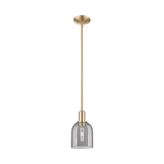 Innovations Bella 6in 1-Light Mini Pendant | Industrial Champagne Bronze Steel and Light Smoke Glass | Kitchen Island & Dining | Model 716-1S-CB-G558-6SM