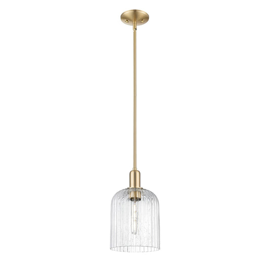 Innovations Bridal Veil 8in 1-Light Mini Pendant | Industrial Champagne Bronze Steel and Seedy Glass | Kitchen Island & Dining | Model 716-1S-CB-G559-8SDY