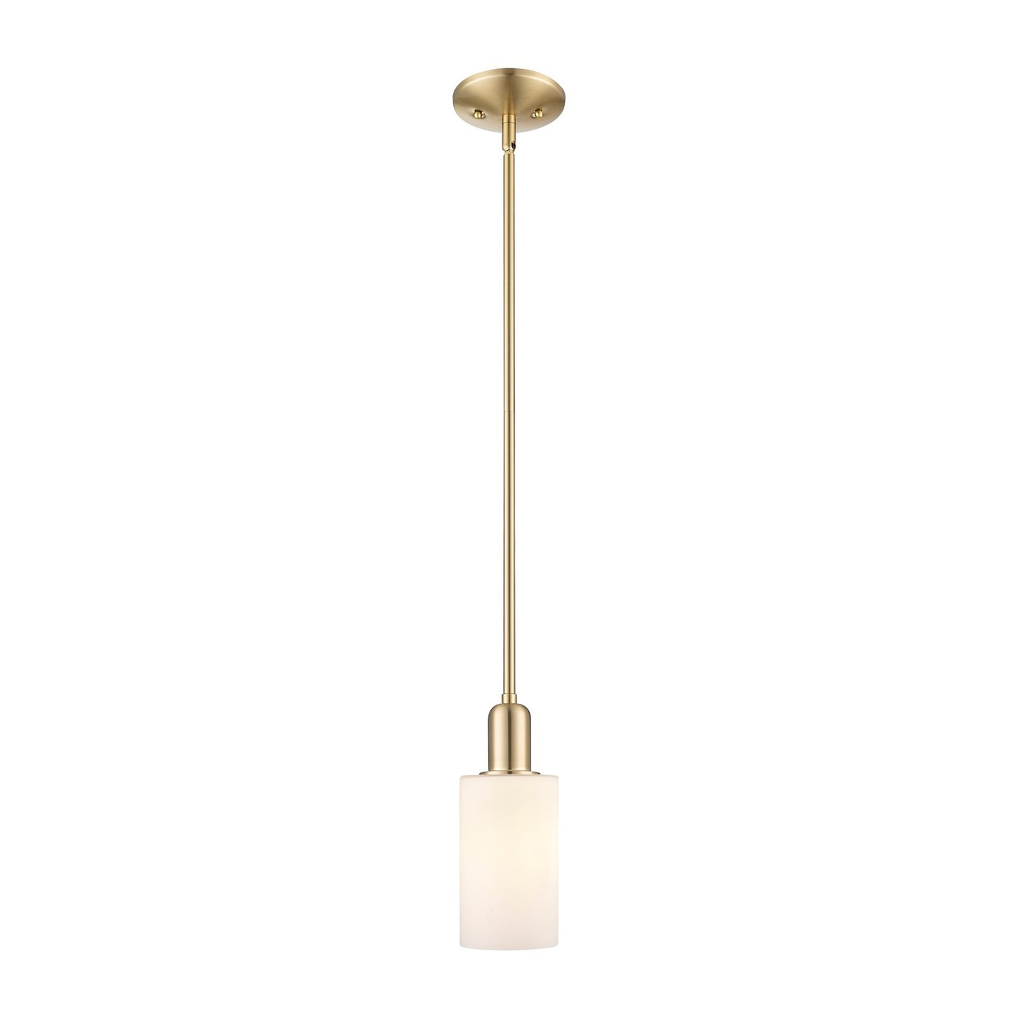 Innovations Clymer 4in 1-Light Mini Pendant | Industrial Champagne Bronze Steel and Matte White Glass | Kitchen Island & Dining | Model 716-1S-CB-G801
