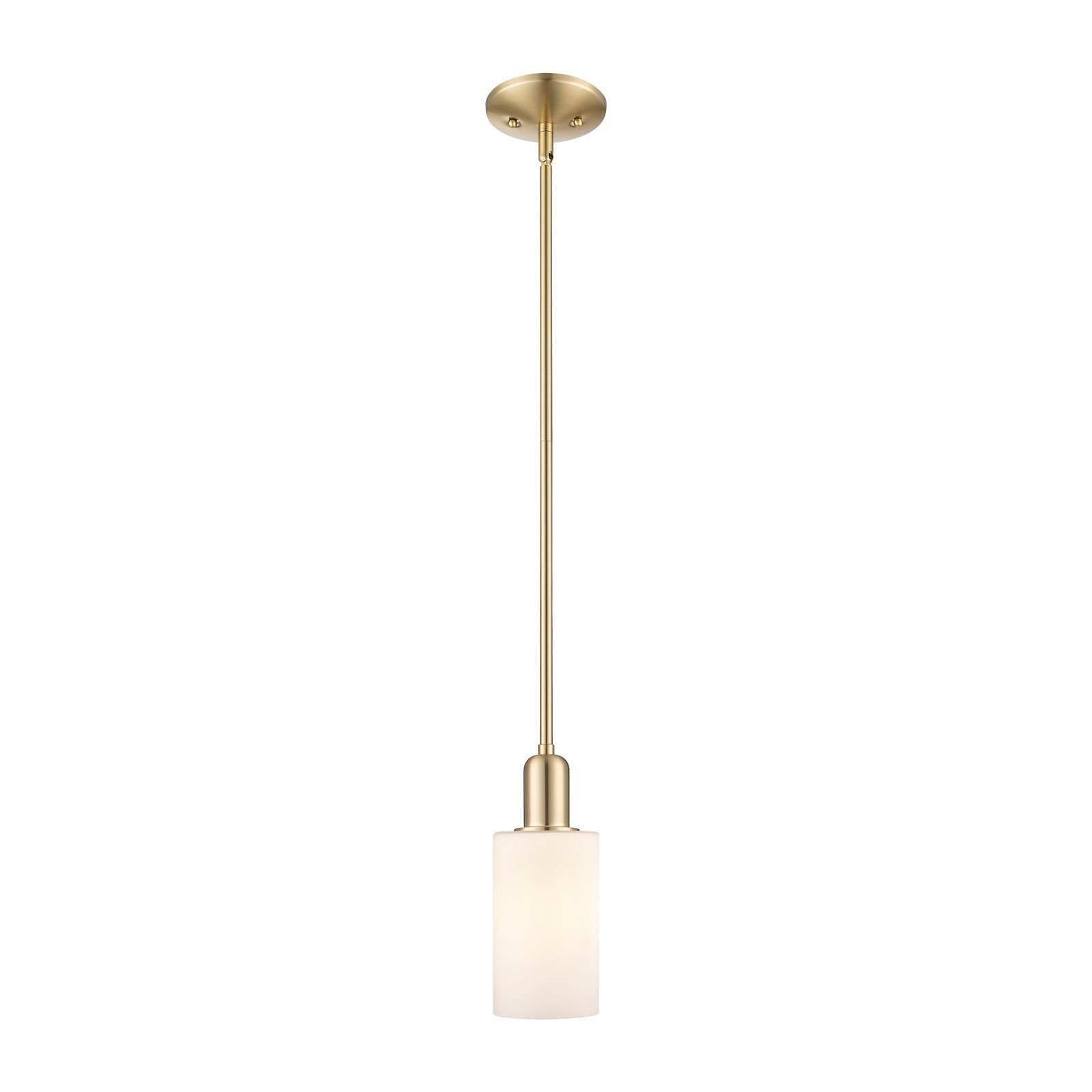 Innovations Clymer 4in 1-Light Mini Pendant | Industrial Champagne Bronze Steel and Matte White Glass | Kitchen Island & Dining | Model 716-1S-CB-G801