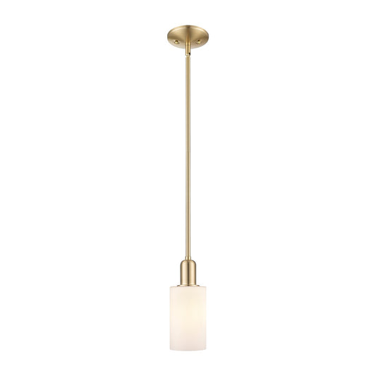 Innovations Clymer 4in 1-Light Mini Pendant | Industrial Champagne Bronze Steel and Matte White Glass | Kitchen Island & Dining | Model 716-1S-CB-G801
