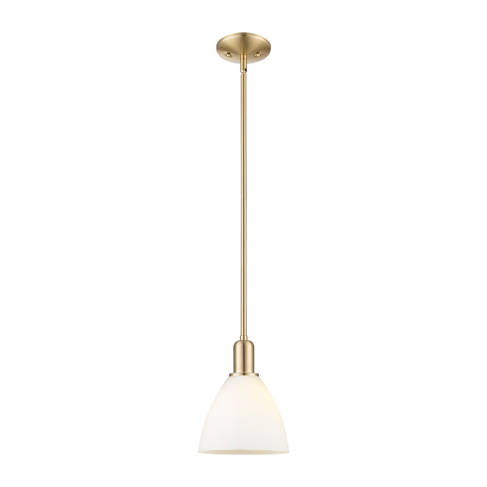 Innovations Bristol 8in 1-Light Mini Pendant | Industrial Champagne Bronze Steel and Matte White Glass | Kitchen Island & Dining | Model 716-1S-CB-GBD-751