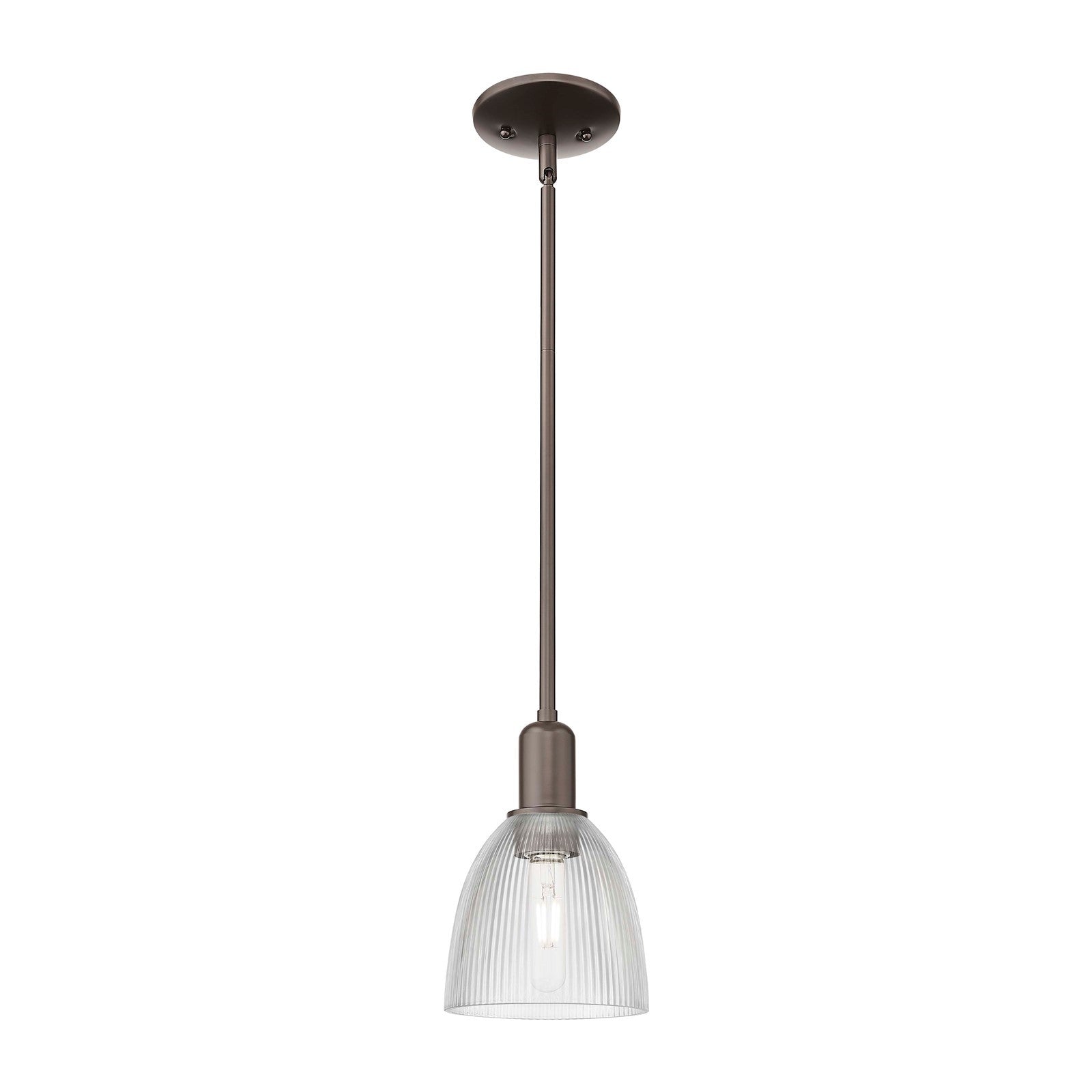 Innovations Castile 6in 1-Light Mini Pendant | Industrial Oil Rubbed Bronze and Clear Glass | Kitchen Island & Dining Room | 6 x 6 | Model 716-1S-OB-G382