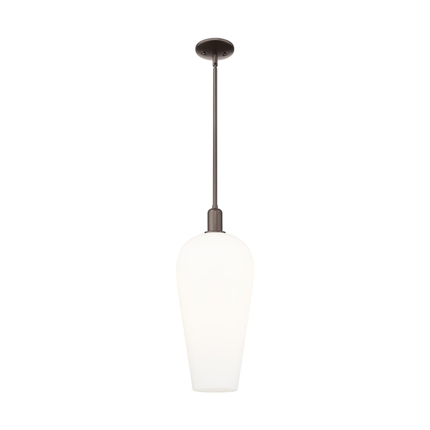 Innovations Chelsea 8in 1-Light Mini Pendant | Industrial Oil Rubbed Bronze and White Glass | Kitchen Island & Dining Room | 8 | Model 716-1S-OB-G456-8WH