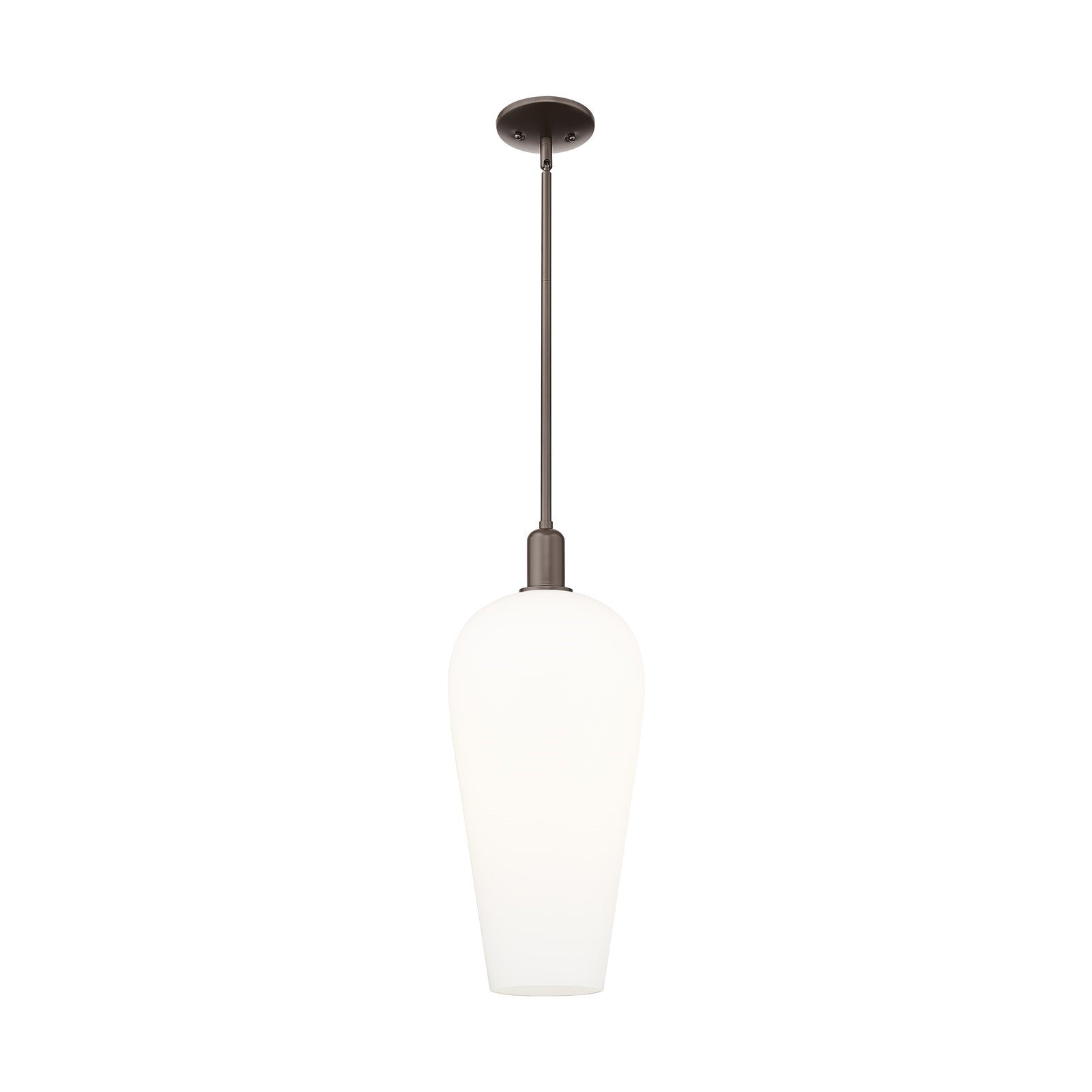 Innovations Chelsea 8in 1-Light Mini Pendant | Industrial Oil Rubbed Bronze and White Glass | Kitchen Island & Dining Room | 8 | Model 716-1S-OB-G456-8WH