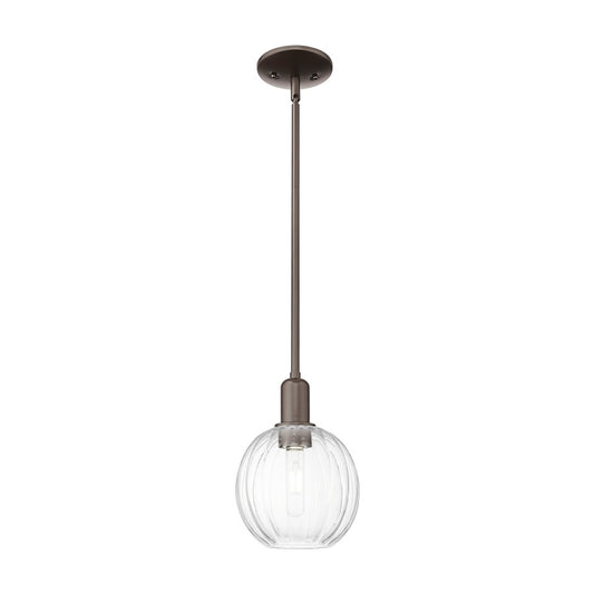 Innovations Preston 1Lt 7" Globe Stem Mini Pendant, OB/CL - 716-1S-OB-G458-7CL