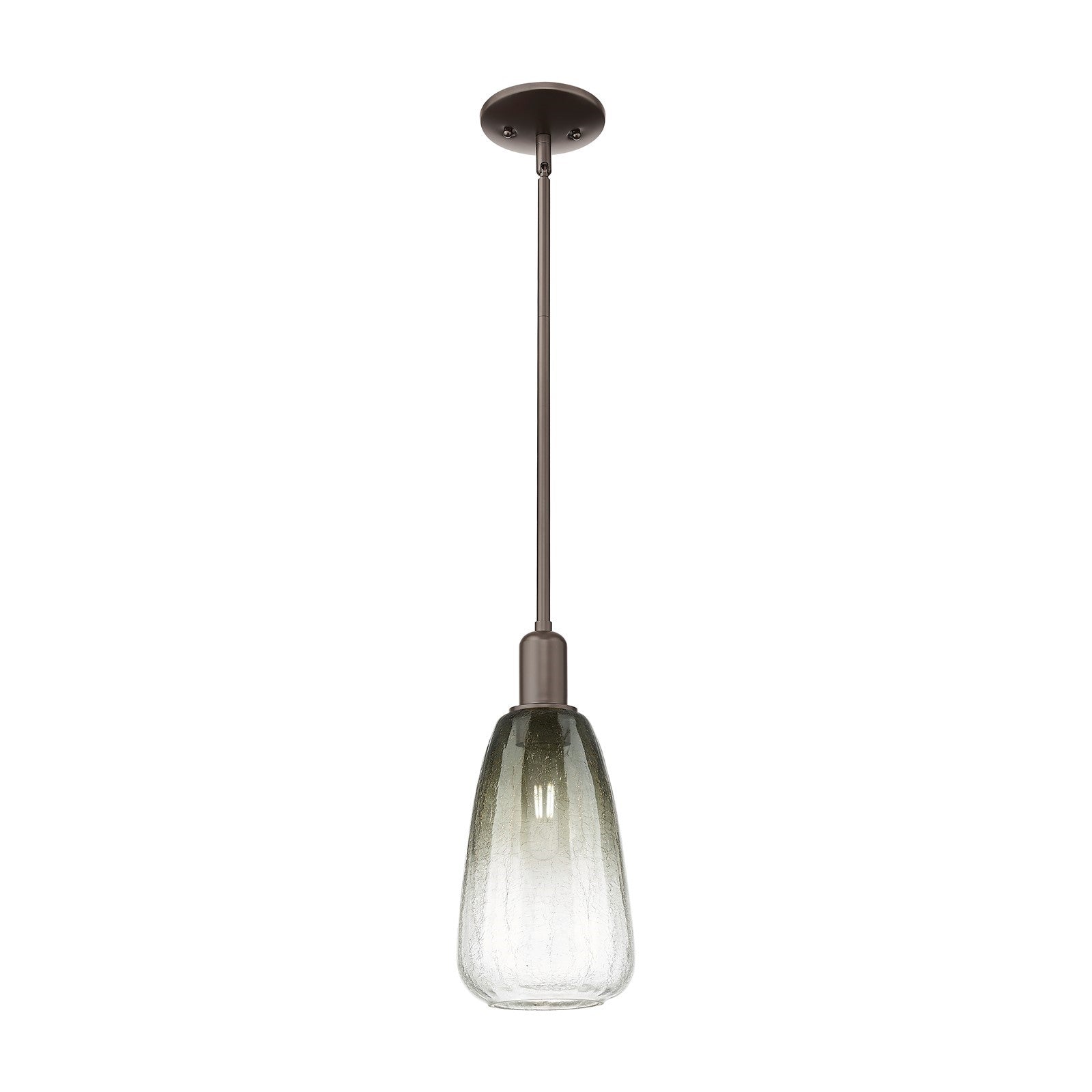Innovations Brookhaven Almond 6in 1-Light Mini Pendant | Industrial Oil Rubbed Bronze and Slate Glass | Kitchen Island & Dining | Model 716-1S-OB-G480-6SL