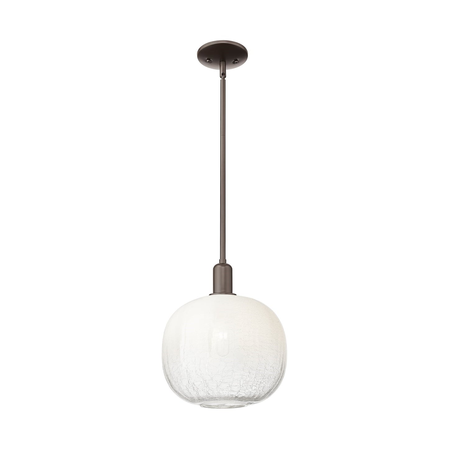 Innovations Brookhaven Sphere 10.5in 1-Light Mini Pendant | Industrial Oil Rubbed Bronze Steel and Opal Glass | Kitchen Island | Model 716-1S-OB-G481-10OP