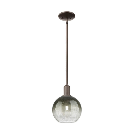 Innovations Brookhaven Globe 8in 1-Light Mini Pendant | Industrial Oil Rubbed Bronze and Slate Glass | Kitchen Island & Dining | Model 716-1S-OB-G483-8SL