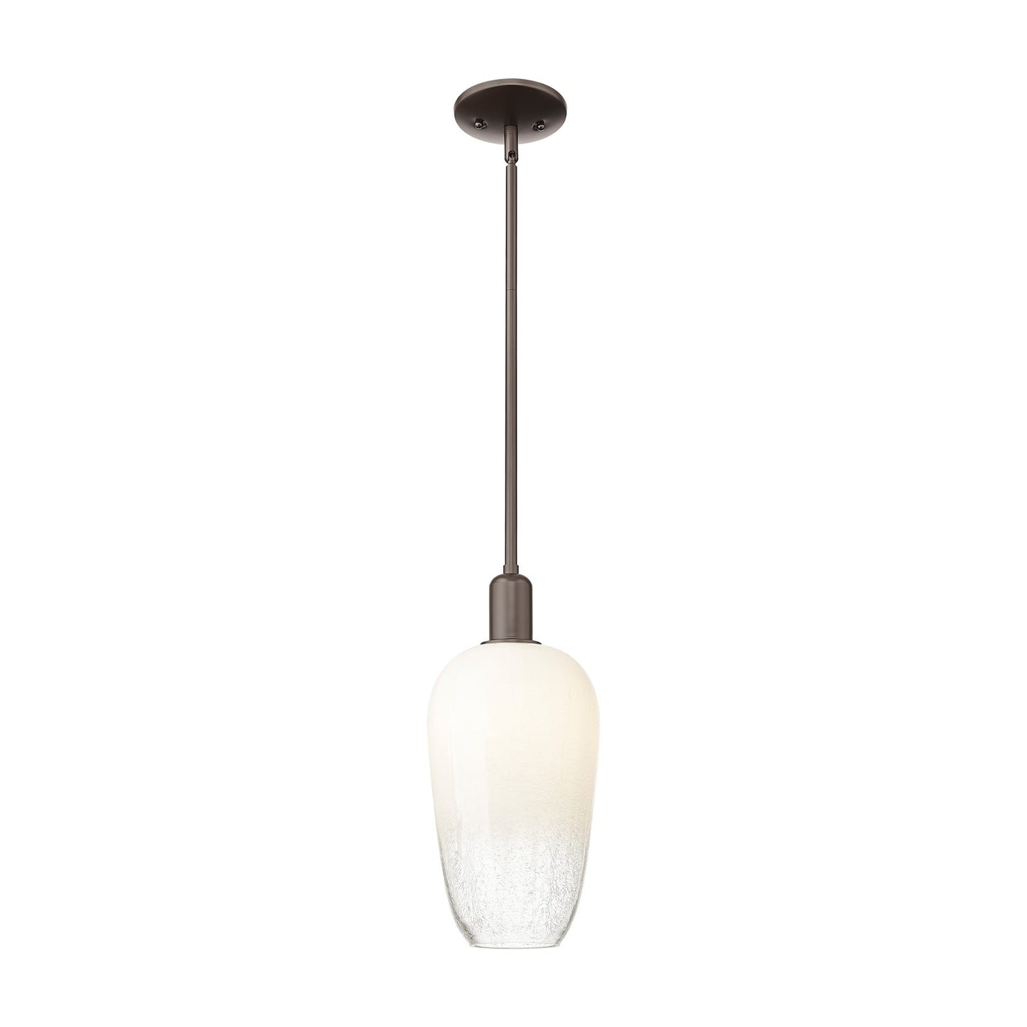 Innovations Brookhaven Flute 7in 1-Light Mini Pendant | Industrial Oil Rubbed Bronze Steel and Opal Glass | Kitchen Island & | Model 716-1S-OB-G484-7OP