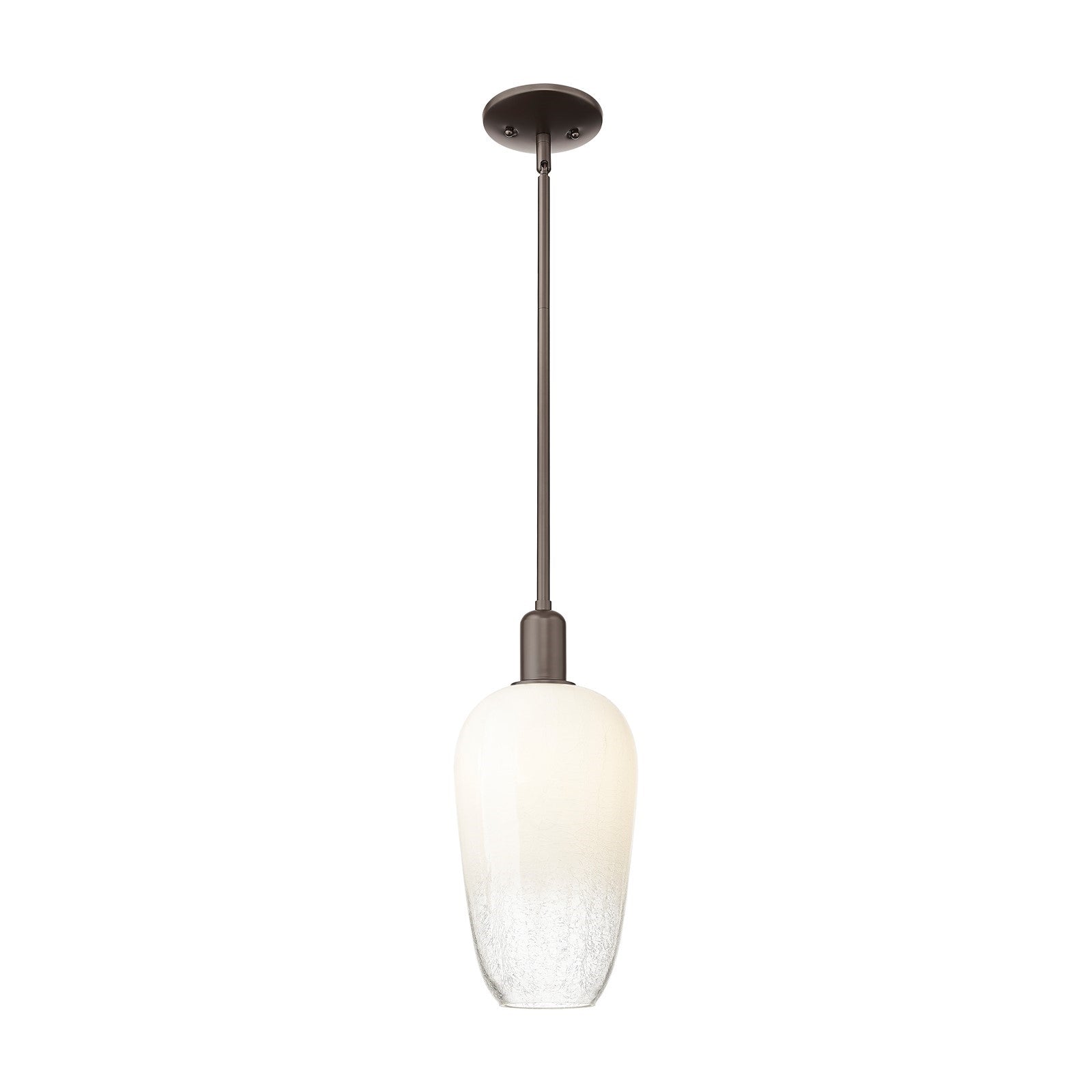 Innovations Brookhaven Flute 7in 1-Light Mini Pendant | Industrial Oil Rubbed Bronze Steel and Opal Glass | Kitchen Island & | Model 716-1S-OB-G484-7OP