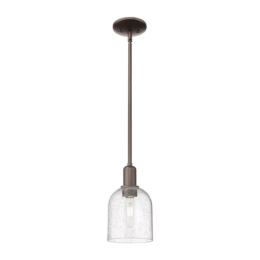 Innovations Bella 6in 1-Light Mini Pendant | Industrial Oil Rubbed Bronze Steel and Seedy Glass | Kitchen Island & Dining Room | Model 716-1S-OB-G558-6SDY