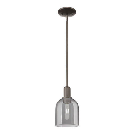 Innovations Bella 6in 1-Light Mini Pendant | Industrial Oil Rubbed Bronze and Light Smoke Glass | Kitchen Island & Dining Room | Model 716-1S-OB-G558-6SM