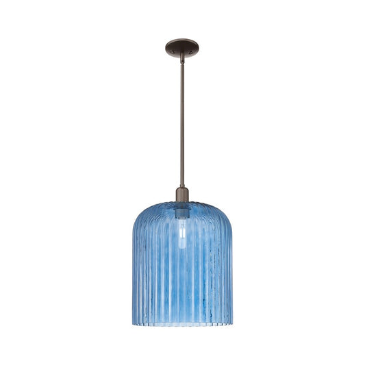 Innovations Bridal Veil 1Lt 12" Stem Mini Pendant, OB/Blue - 716-1S-OB-G559-12BL