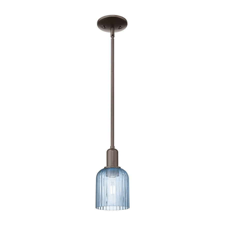 Innovations Bridal Veil 1Lt 5" Stem Mini Pendant, OB/Blue - 716-1S-OB-G559-5BL