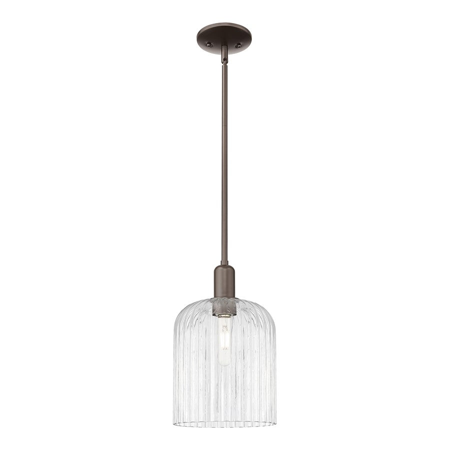 Innovations Bridal Veil 1Lt 8" Stem Mini Pendant, OB/Clear - 716-1S-OB-G559-8CL