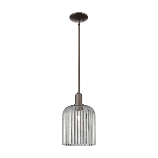 Innovations Bridal Veil 1Lt 8" Stem Mini Pendant, OB/Smoke - 716-1S-OB-G559-8SM