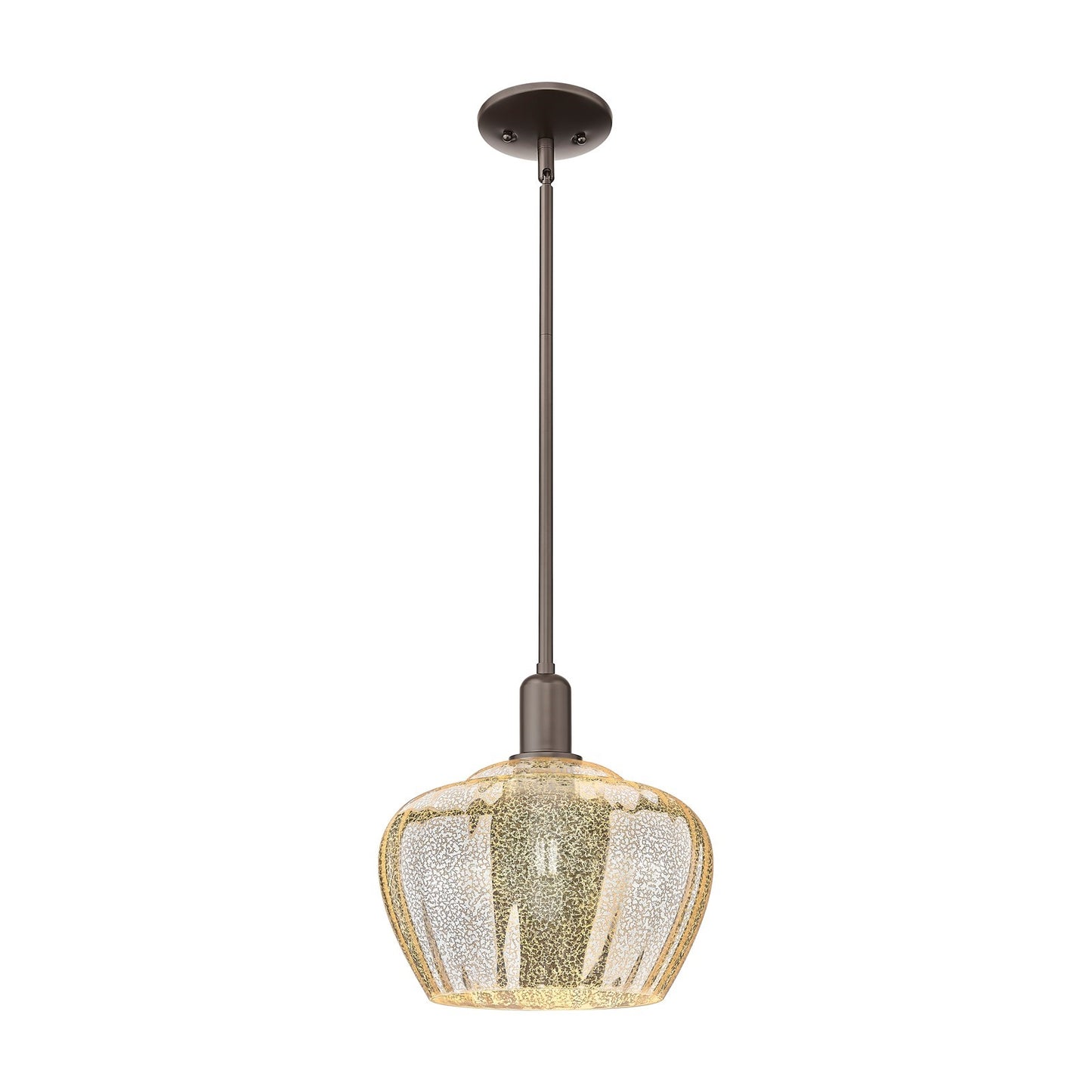 Innovations Fenton 11in 1-Light Mini Pendant | Industrial Oil Rubbed Bronze and Mercury Glass | Kitchen Island & Dining Room | 11 | Model 716-1S-OB-G96-L