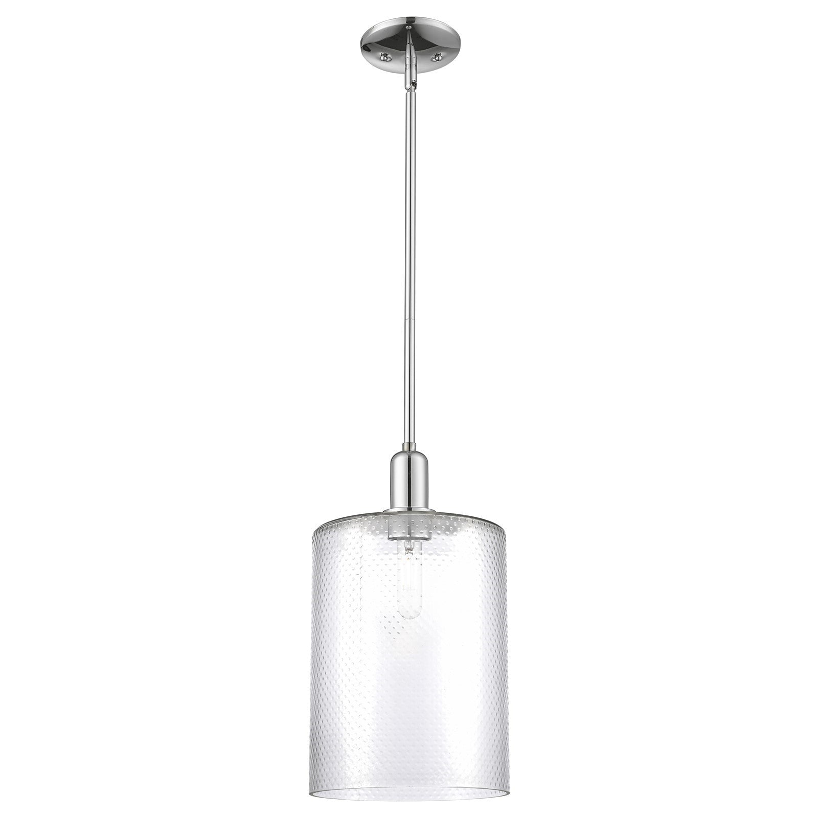 Innovations Cobbleskill 9in 1-Light Mini Pendant | Industrial Polished Chrome Steel and Clear Glass | Kitchen Island & Dining | Model 716-1S-PC-G112-L