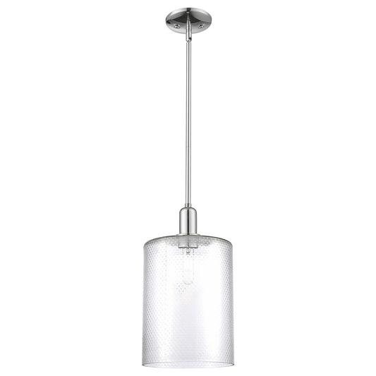 Innovations Cobbleskill 9in 1-Light Mini Pendant | Industrial Polished Chrome Steel and Clear Glass | Kitchen Island & Dining | Model 716-1S-PC-G112-L