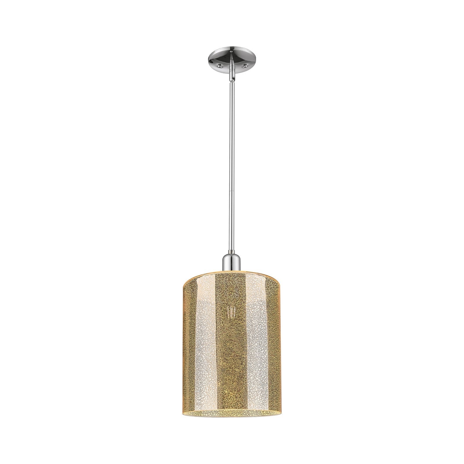 Innovations Cobbleskill 5in 1-Light Mini Pendant | Industrial Polished Chrome Steel and Mercury Glass | Kitchen Island & Dining | Model 716-1S-PC-G116