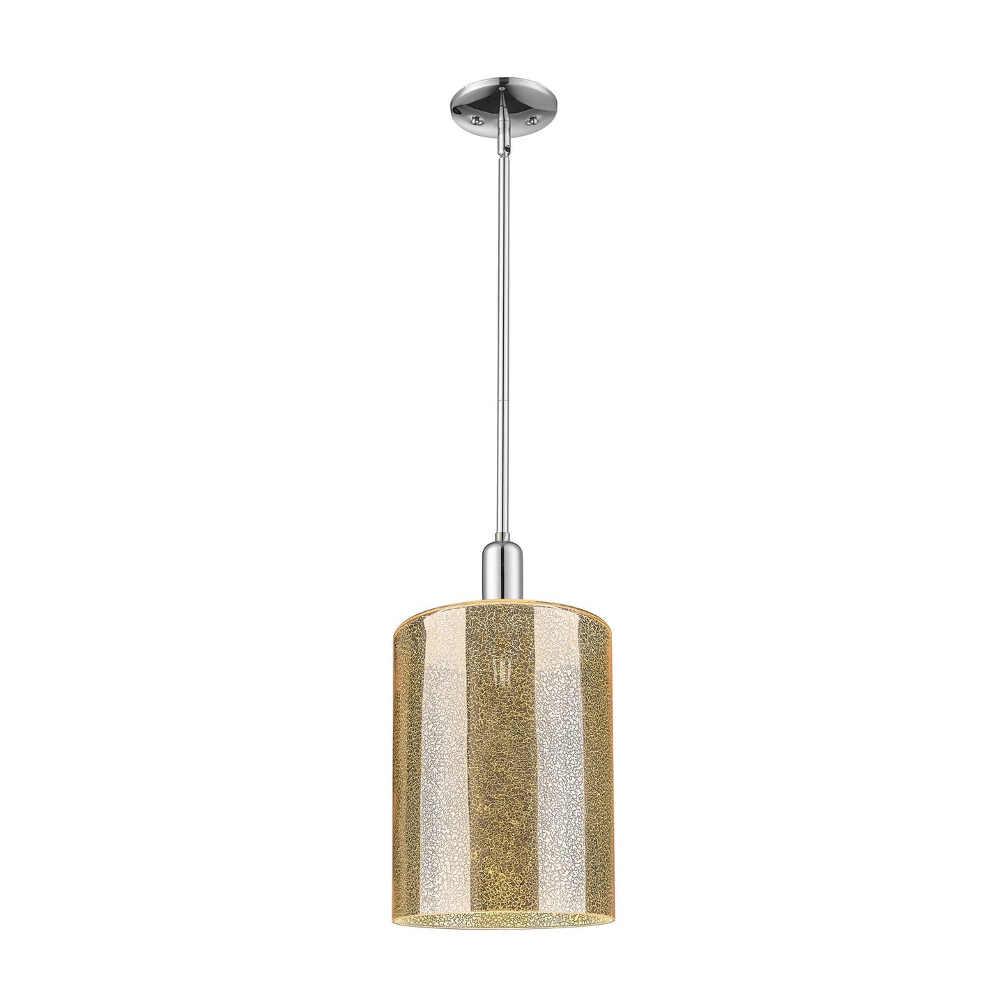 Innovations Cobbleskill 9in 1-Light Mini Pendant | Industrial Polished Chrome Steel and Mercury Glass | Kitchen Island & Dining | Model 716-1S-PC-G116-L