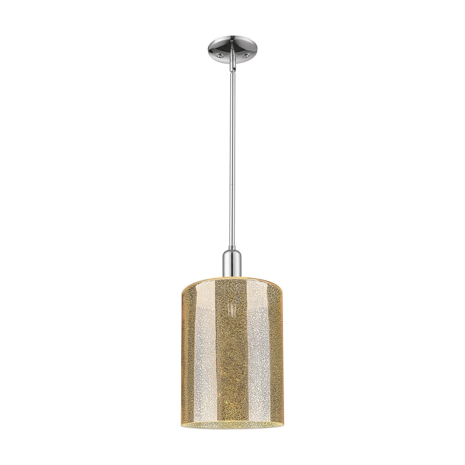 Innovations Cobbleskill 9in 1-Light Mini Pendant | Industrial Polished Chrome Steel and Mercury Glass | Kitchen Island & Dining | Model 716-1S-PC-G116-L