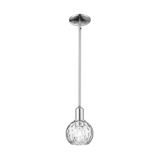 Innovations Athens 6in 1-Light Mini Pendant | Industrial Polished Chrome and Clear Water Glass | Kitchen Island & Dining Room | Model 716-1S-PC-G1215-6