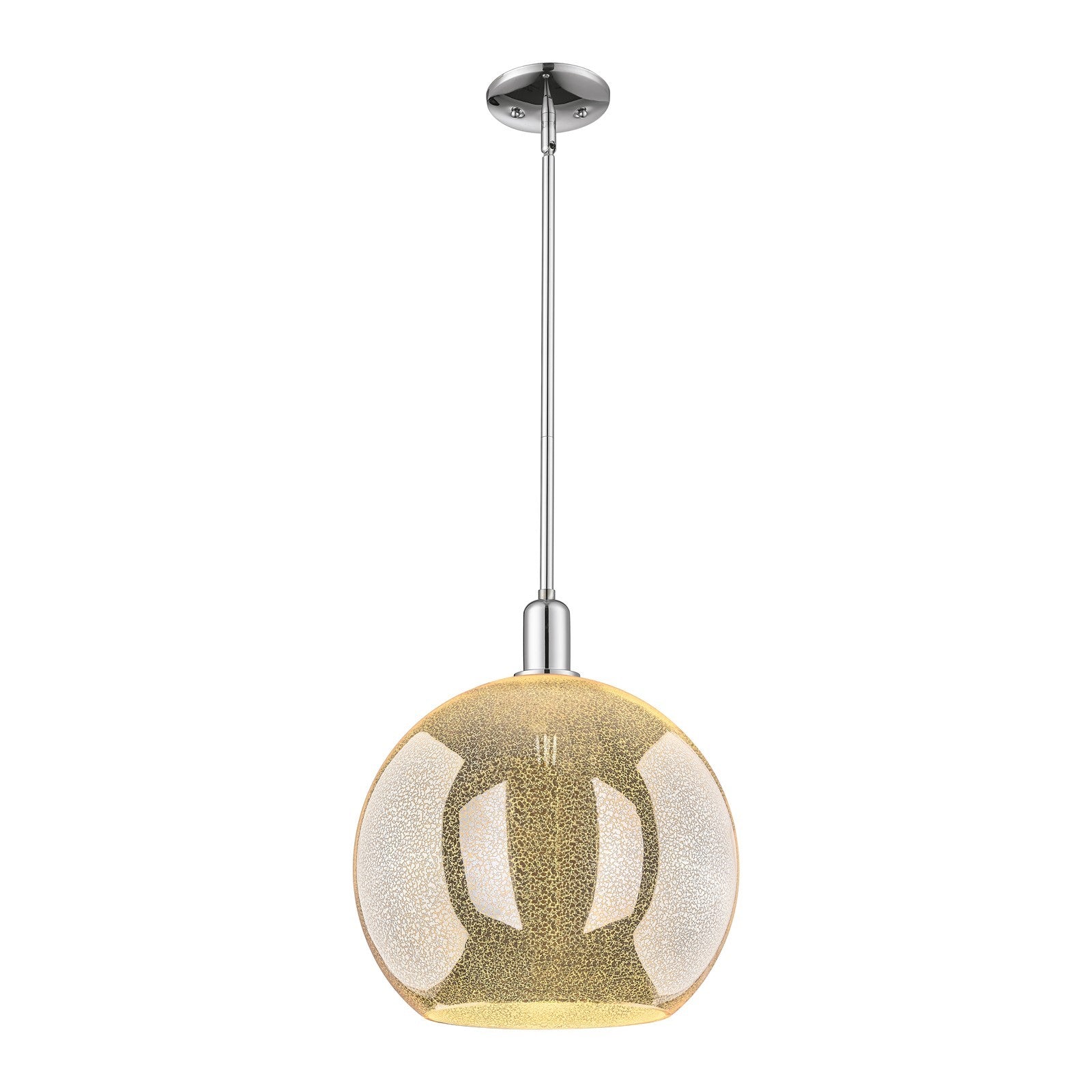 Innovations Athens 14in 1-Light Mini Pendant | Industrial Polished Chrome and Mercury Glass | Kitchen Island & Dining Room | Model 716-1S-PC-G128-14