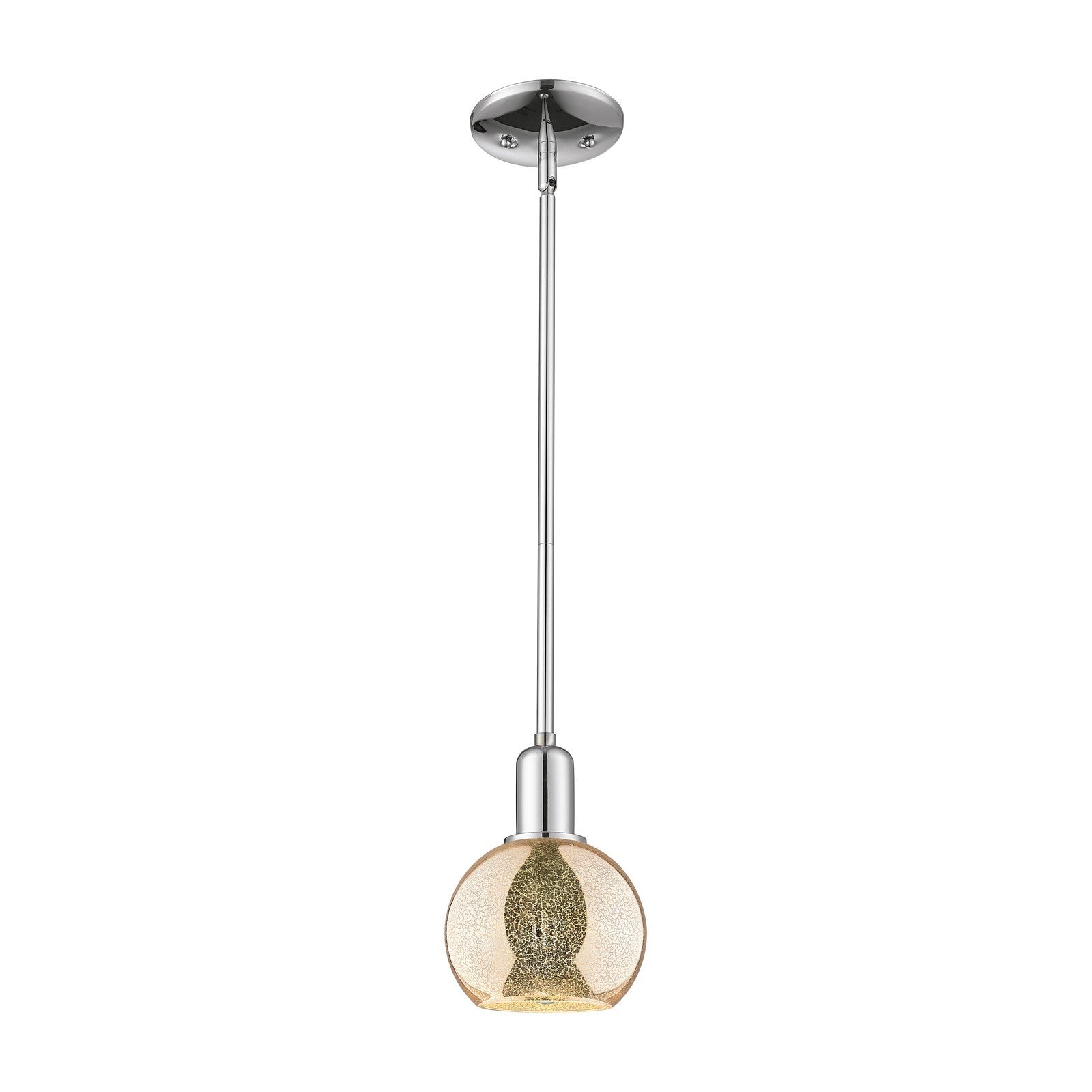 Innovations Athens 6in 1-Light Mini Pendant | Industrial Polished Chrome Steel and Mercury Glass | Kitchen Island & Dining Room | Model 716-1S-PC-G128-6