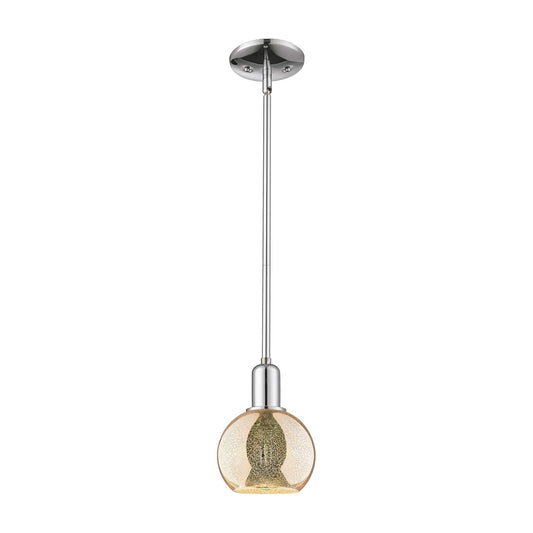Innovations Athens 6in 1-Light Mini Pendant | Industrial Polished Chrome Steel and Mercury Glass | Kitchen Island & Dining Room | Model 716-1S-PC-G128-6