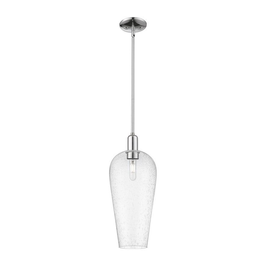 Innovations Chelsea 1Lt 8" Stem Mini Pendant, Chrome/Seedy - 716-1S-PC-G456-8SDY