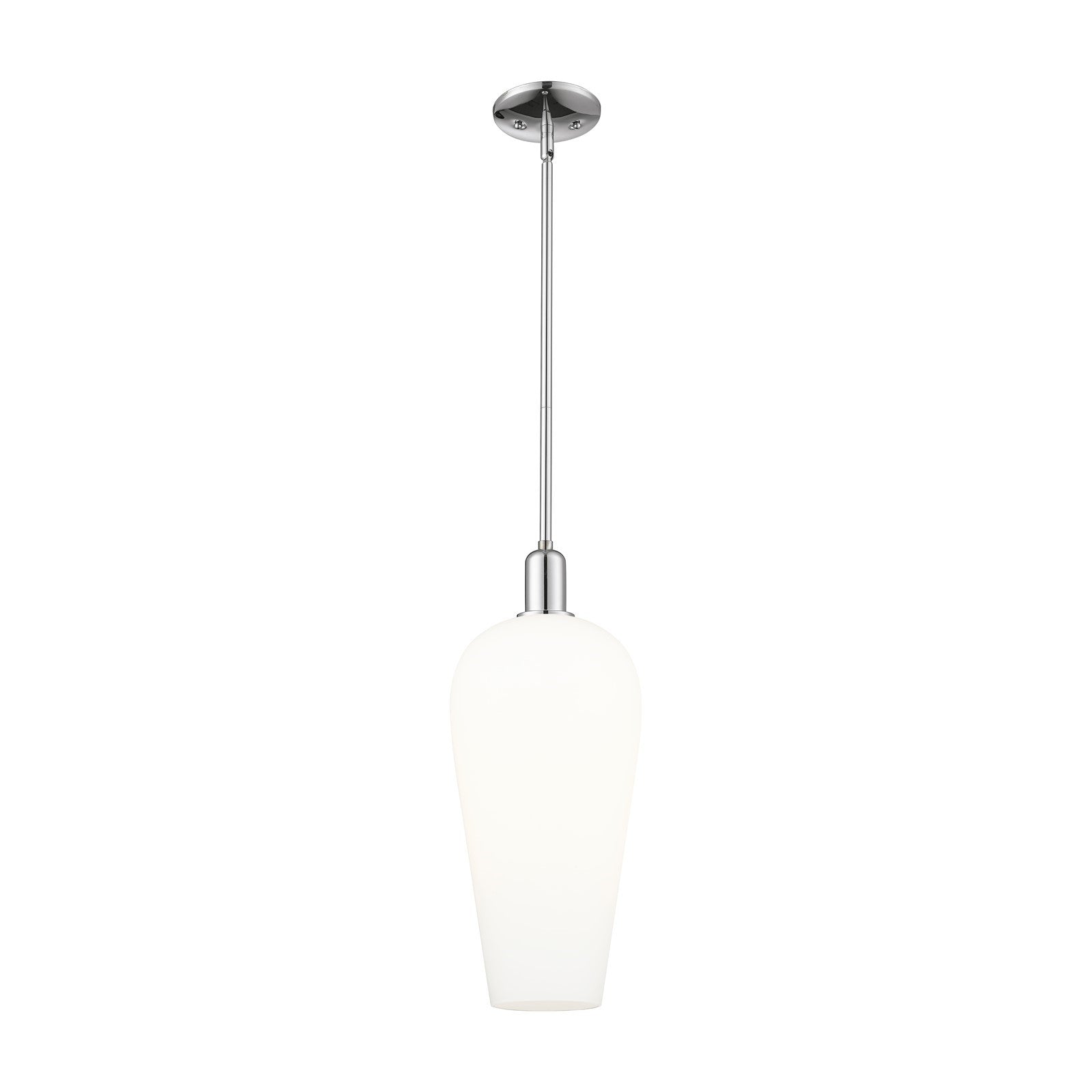 Innovations Chelsea 8in 1-Light Mini Pendant | Industrial Polished Chrome and White Glass | Kitchen Island & Dining Room | 8 x | Model 716-1S-PC-G456-8WH