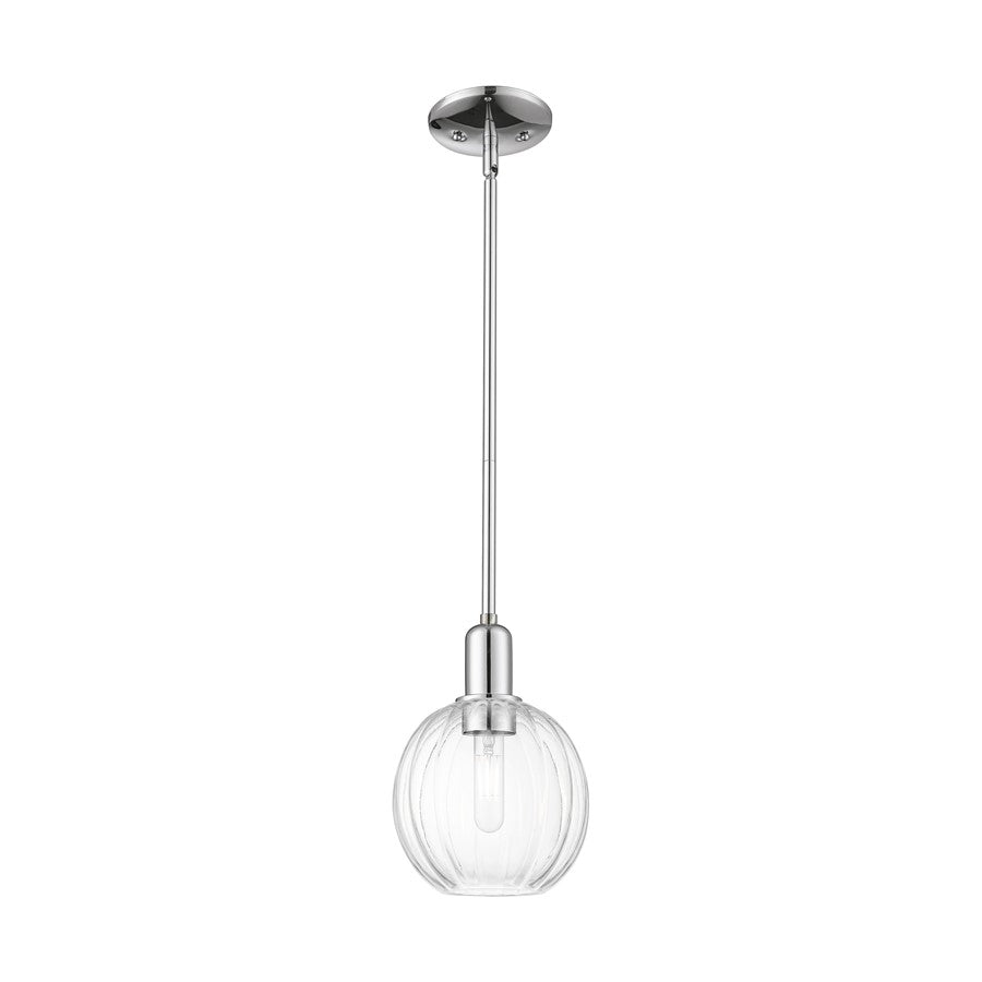 Innovations Preston 1Lt 7" Globe Stem Mini Pendant, CH/CL - 716-1S-PC-G458-7CL