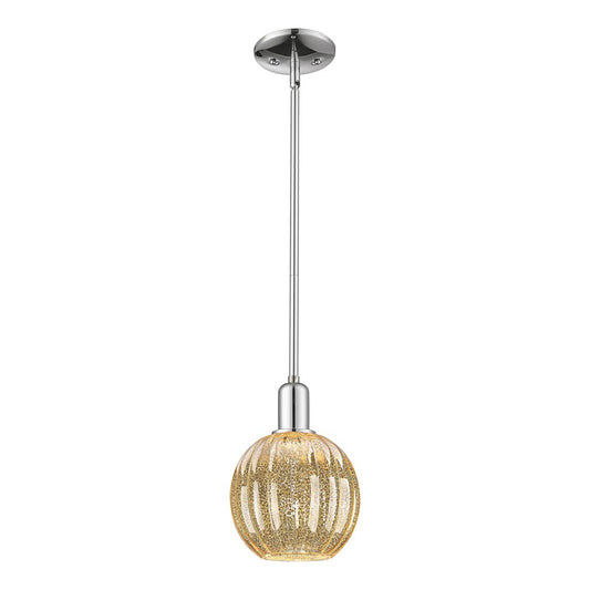 Innovations Preston 1Lt 7" Globe Stem Mini Pendant, CH/MC - 716-1S-PC-G458-7ME