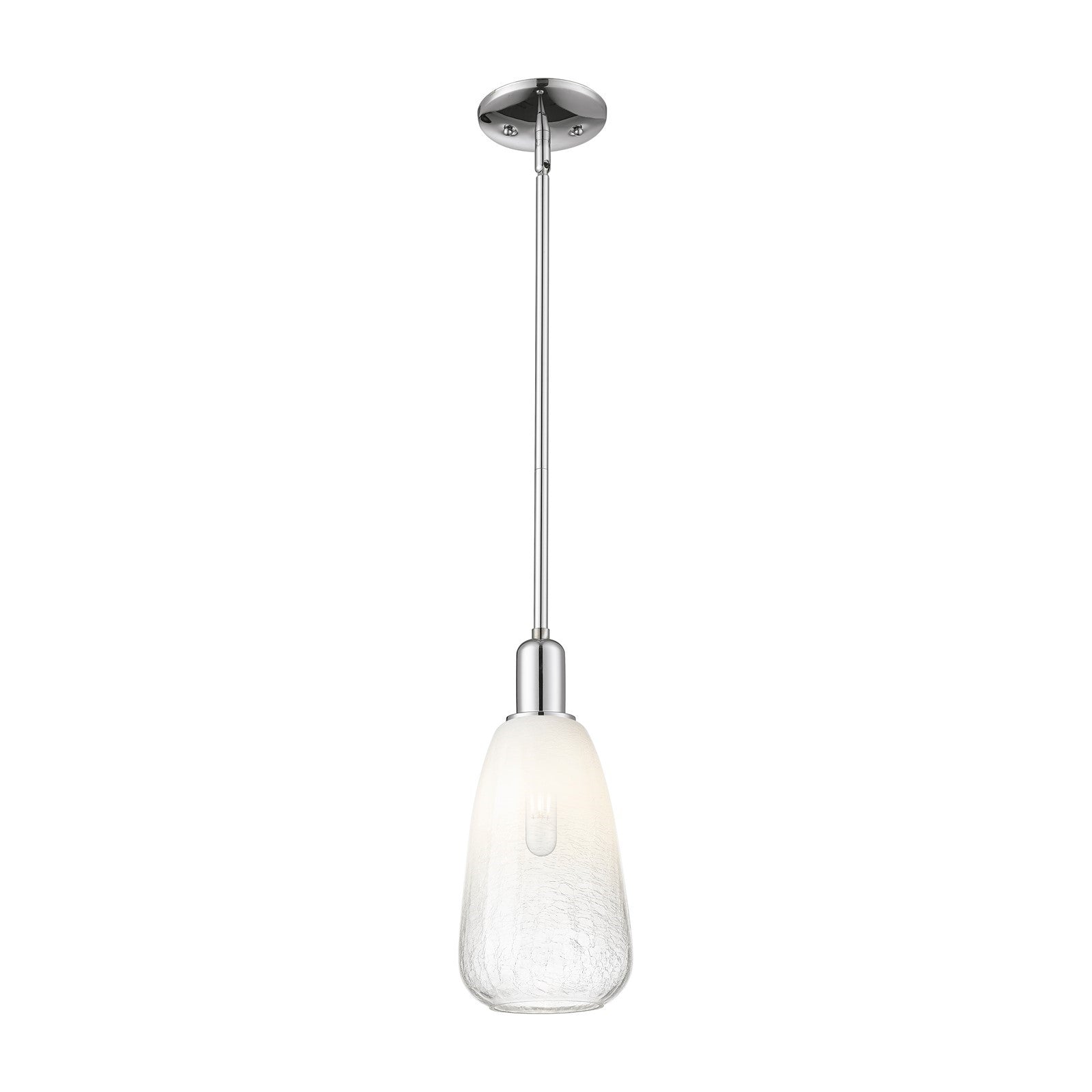 Innovations Brookhaven Almond 6in 1-Light Mini Pendant | Industrial Polished Chrome and Opal Glass | Kitchen Island & Dining | Model 716-1S-PC-G480-6OP