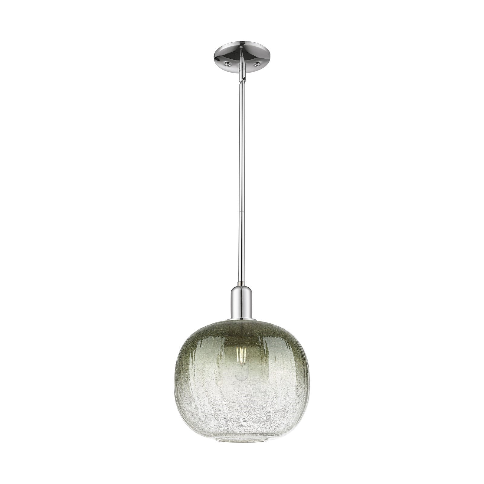 Innovations Brookhaven Sphere 10.5in 1-Light Mini Pendant | Industrial Polished Chrome and Slate Glass | Kitchen Island & | Model 716-1S-PC-G481-10SL