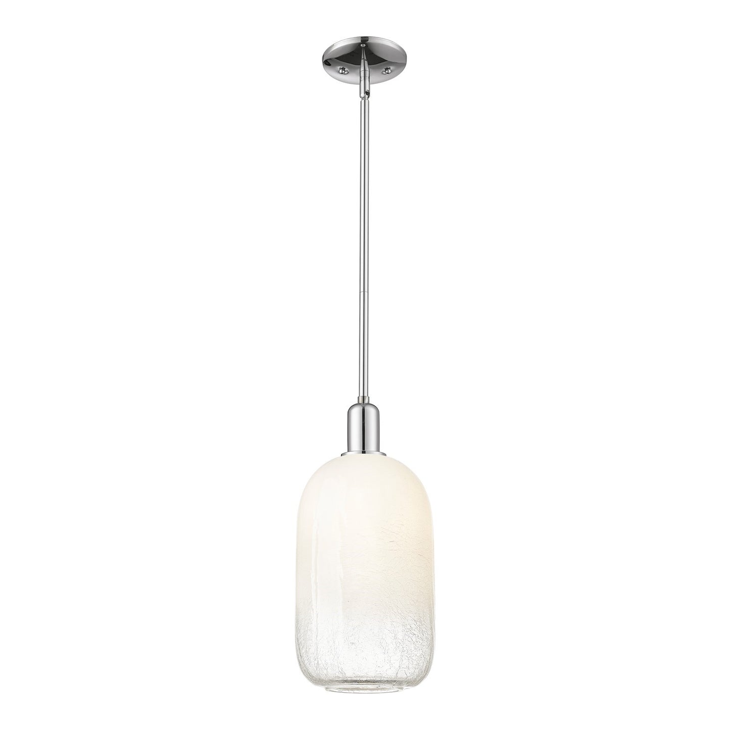 Innovations Brookhaven Cloche 7in 1-Light Mini Pendant | Industrial Polished Chrome and Opal Glass | Kitchen Island & Dining | Model 716-1S-PC-G482-7OP